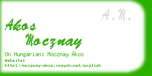 akos mocznay business card